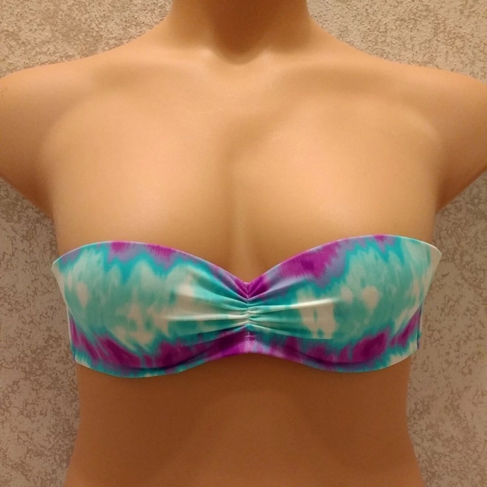 Victoria's Secret Turquoise and Purple Bandeau Bikini